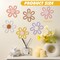 6-Pack Boho Daisy Nursery Wall Decor – Woven Macrame Flower Art for Baby Room, Bedroom, or Home Decoration, Colorful Yarn & Cotton Rope Floral Hangings